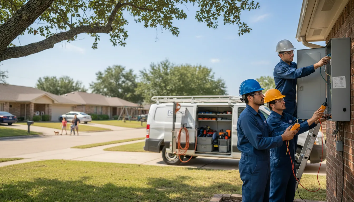 Certified electrician providing emergency electrical services in Brighton, IA